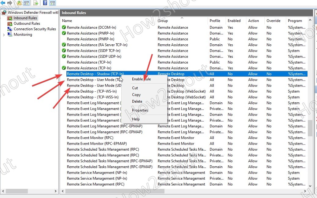 Kaip leisti RDP „Windows 10“ ugniasienėje: GUI ir „PowerShell“ komanda