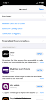 App Store para notificaciones de iPhone