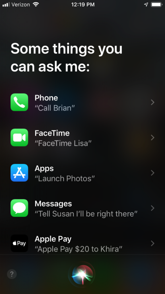 Pregúntale a Siri