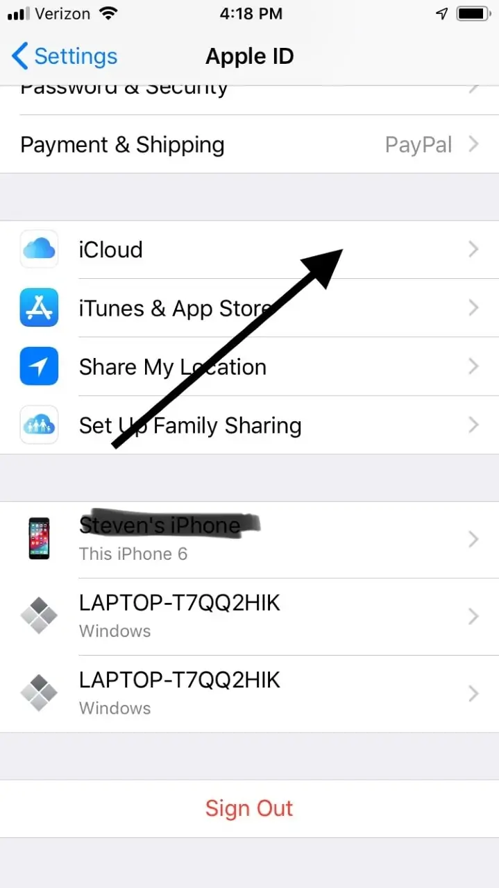 Restaurar el teclado iPhones usando iCloud