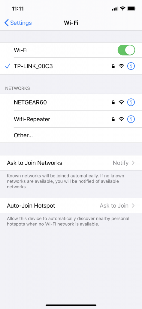 Wi-Fi Compruebe para no recibir notificaciones en iPhone