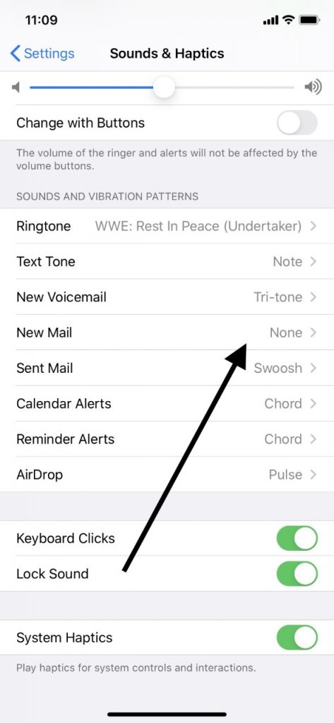 La nueva configuración de correo de su iPhone