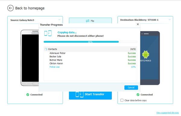 Transfiera SMS de Sony a BlackBerry