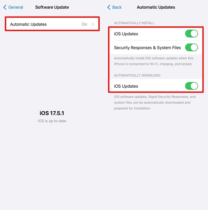 Verifique las actualizaciones de iOS
