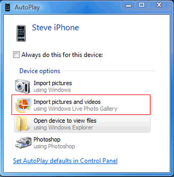 Cómo transferir fotos de Vivo a PC a través de AutOplay