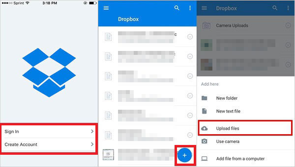 Descargar música a iPhone a través de Dropbox