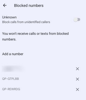 Cómo ver números bloqueados en Android