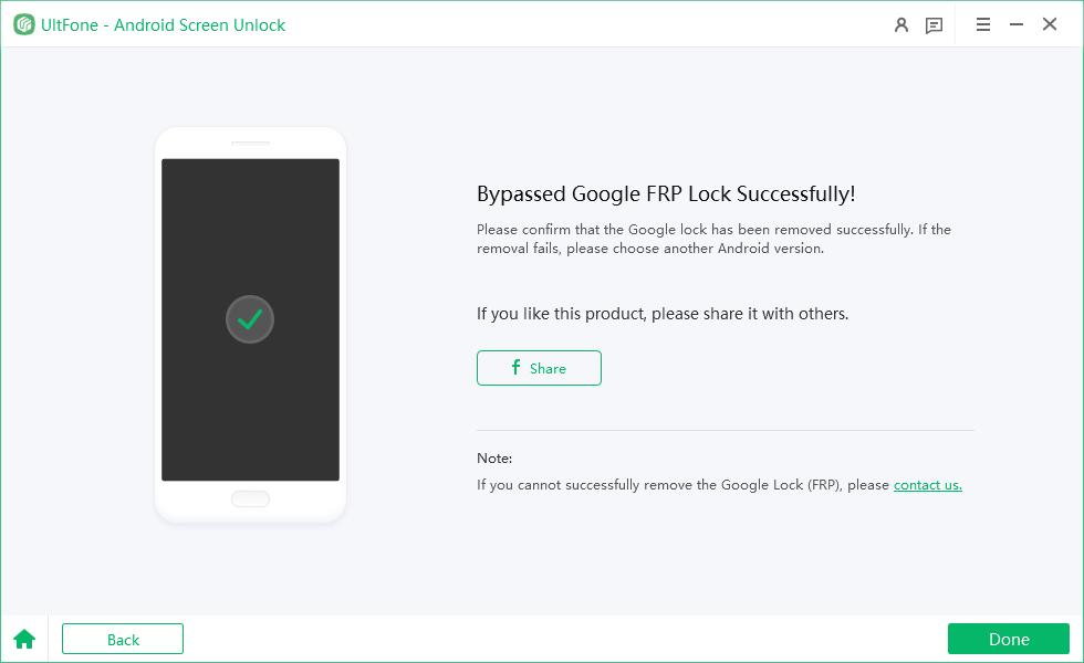 Android FRP Bypass con éxito