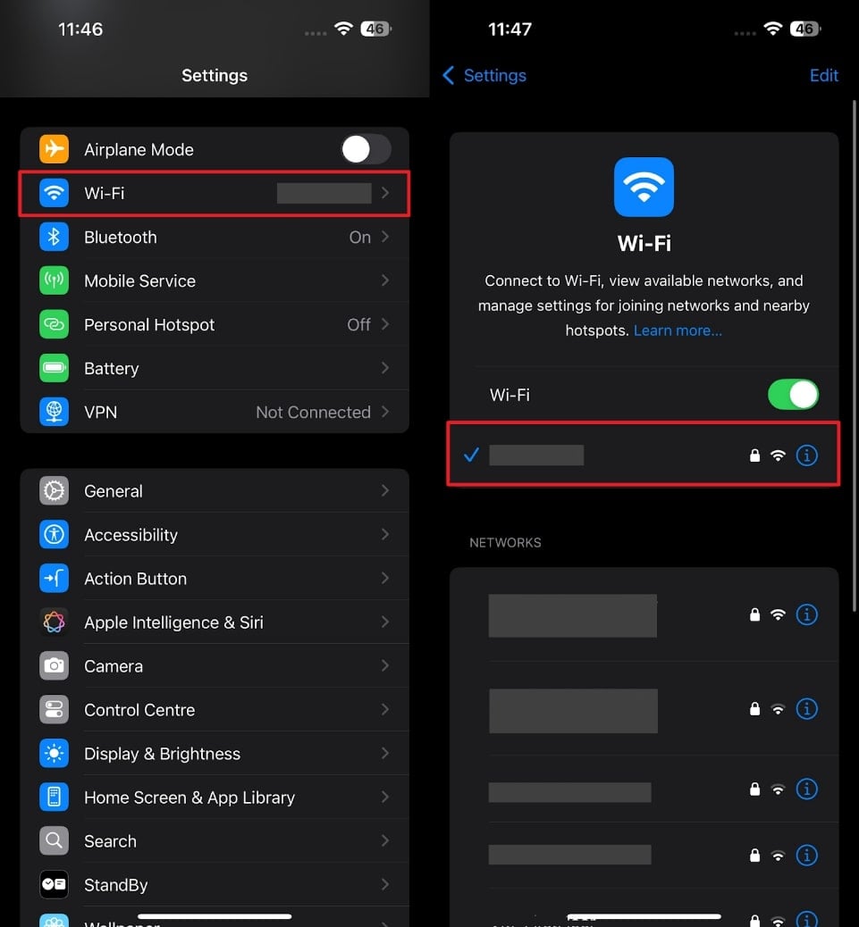 Asegúrese de que la conectividad de red de iPhone