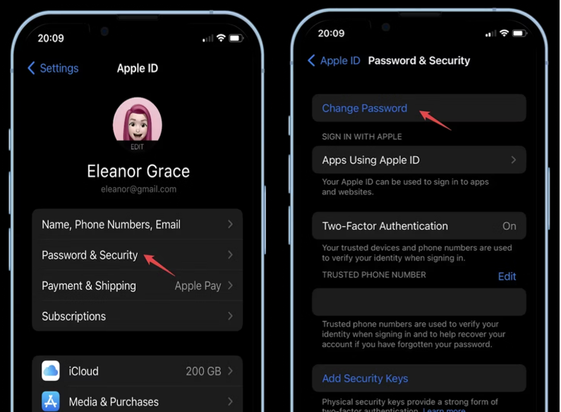 Cambiar y restablecer la contraseña de ID de Apple