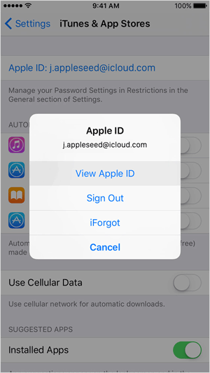 Revise la identificación de Apple en el iPhone