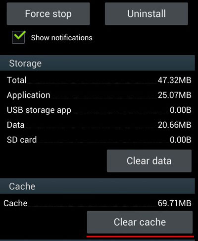 Eliminar caché y datos