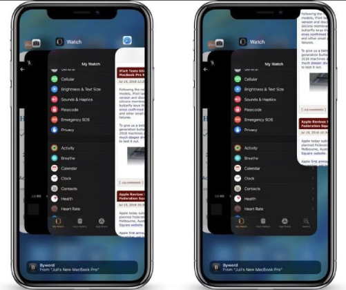 Cerrar aplicaciones de fondo para arreglar el toque de fantasma de iPhone