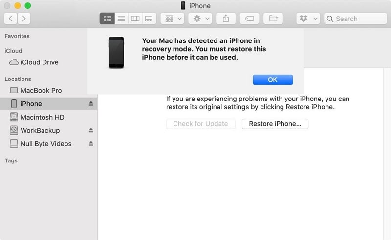 Pon tu iPhone en modo DFU