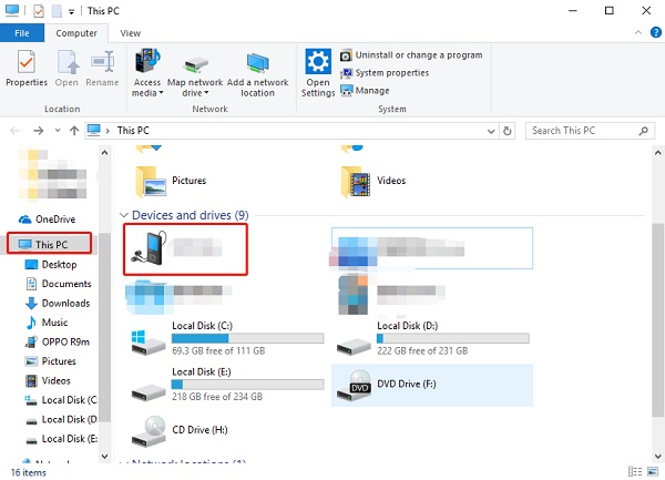 Conecte el teléfono móvil a la PC