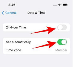Verifique la configuración de la hora y la fecha