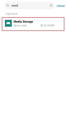 Deshabilitar el almacenamiento de medios en Android