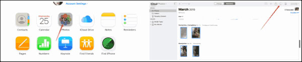 Descargar fotos del sitio web de iCloud