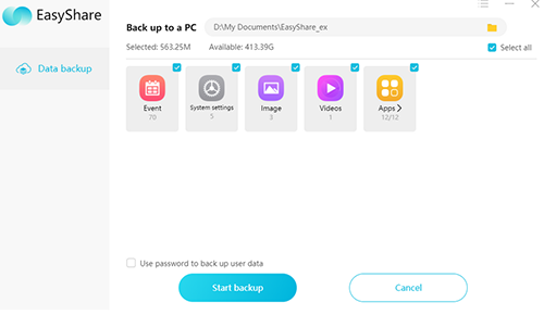 Transfiera imágenes de Vivo a PC con EasyShare