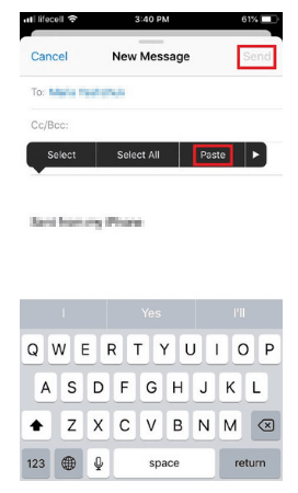 Cómo imprimir mensajes de texto desde iPhone por correo electrónico