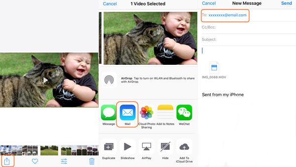 Cómo transferir fotos de iPhone a iPad por correo electrónico