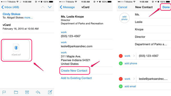 Cómo exportar contactos de Outlook a iPhone por correo electrónico
