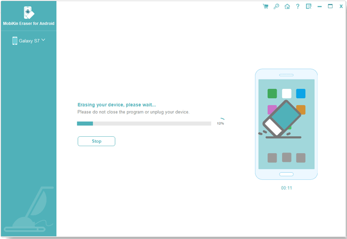 Eliminar datos de Tecno a través de Mobikin Eraser para Android