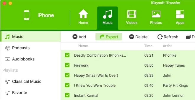 Importar archivos de música desde iPhone 8 a iMac Pro sin iTunes