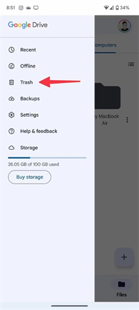 Google Drive Restaurar mensajes eliminados 2