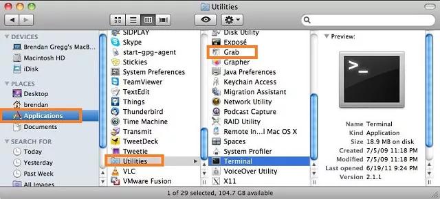 La captura de pantalla en MacBook no funciona
