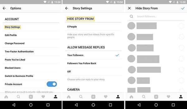Cómo ocultar historias de Instagram de cierto usuario