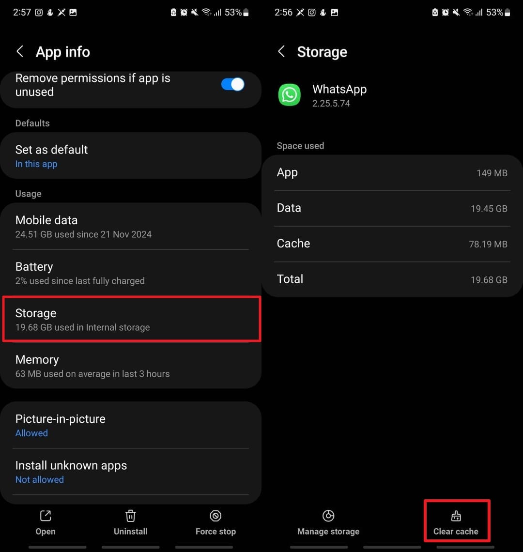 Borrar caché del almacenamiento en Android
