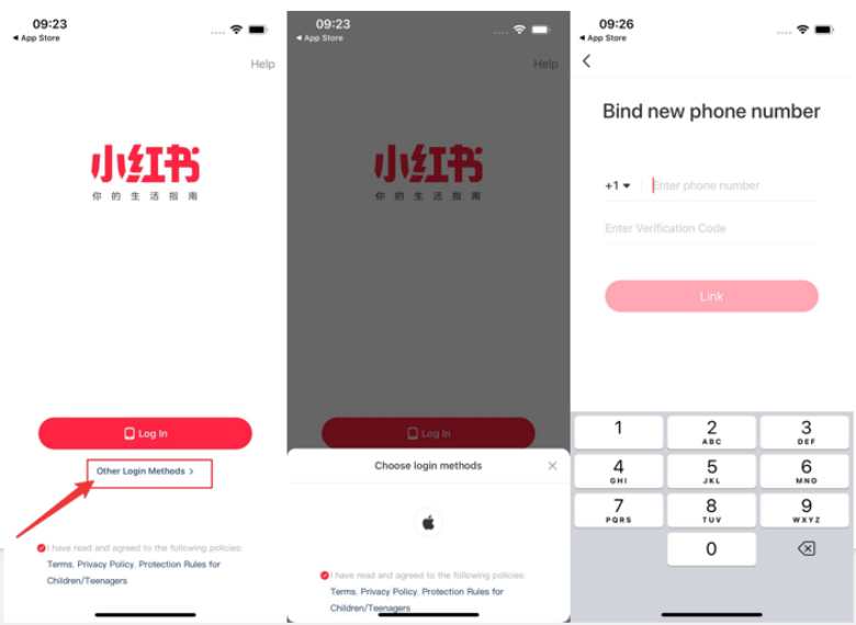 Cómo crear una cuenta de rednote