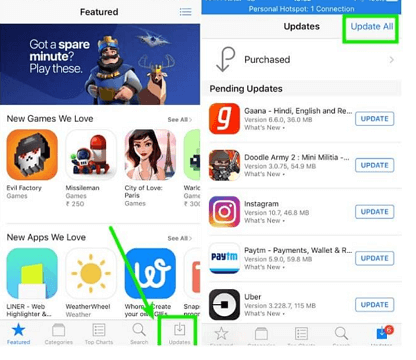 Actualizar todas las aplicaciones de iPhone