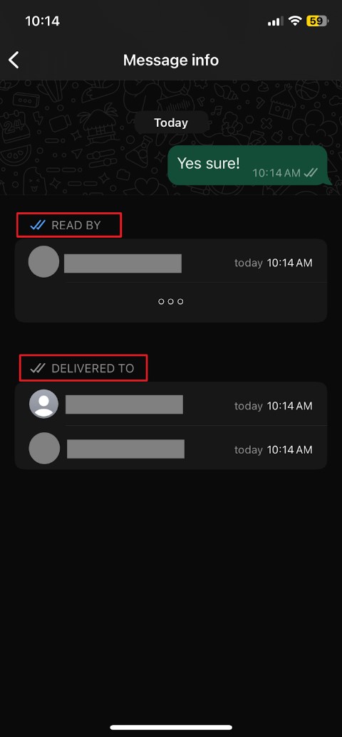 Seguimiento de mensajes en iPhone