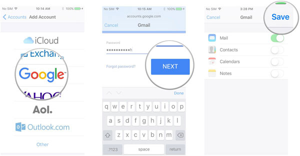 Cómo agregar la cuenta de Gmail al iPhone