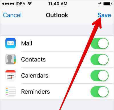 Agregar calendario de Outlook al iPhone