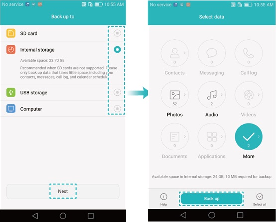 Cómo hacer una copia de seguridad de Huawei a la tarjeta SD
