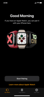 Aplicación para el emparejamiento de Apple Watch