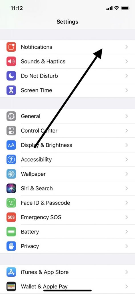 Centro de notificaciones de iPhone