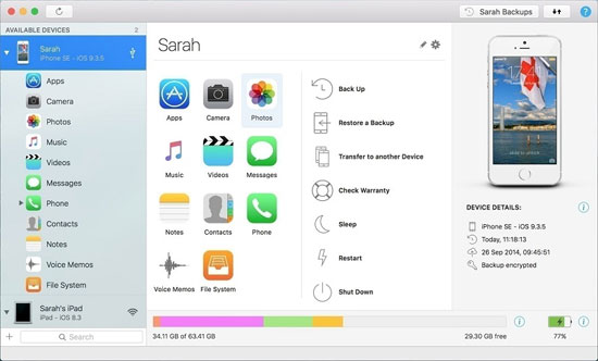 Software de sincronización de iPhone como imazing