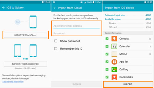 Transfiera archivos iCloud a Samsung con Smart Switch