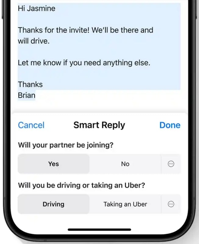 IOS 18 AI Smart Responder Función