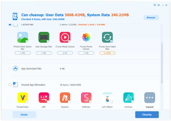 Seleccione los archivos TEMP para eliminar