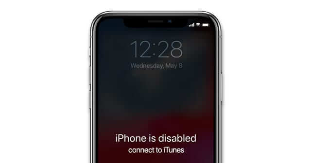 pantalla de iTunes deshabilitada para iPhone