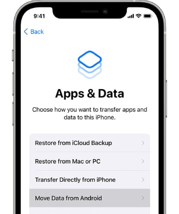 Transferir datos de Android a iPhone