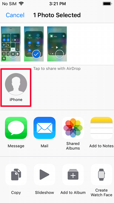 Transferir todo de iPhone a iPhone a través de Airdrop