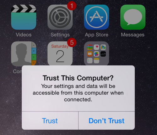 Confiar en la computadora en iPhone