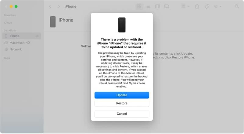 Recuperar iPhone XR en modo DFU