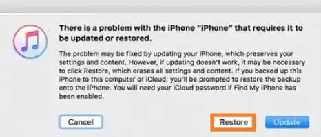 Use iTunes para desbloquear iPhone con código de acceso olvidado